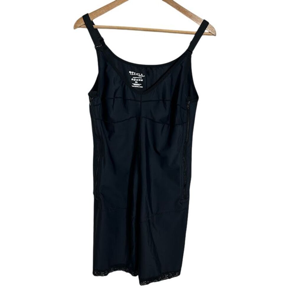 Isavela Stage 1 Mid-Thigh Compression Bodysuit 3XL Black Post Surgery